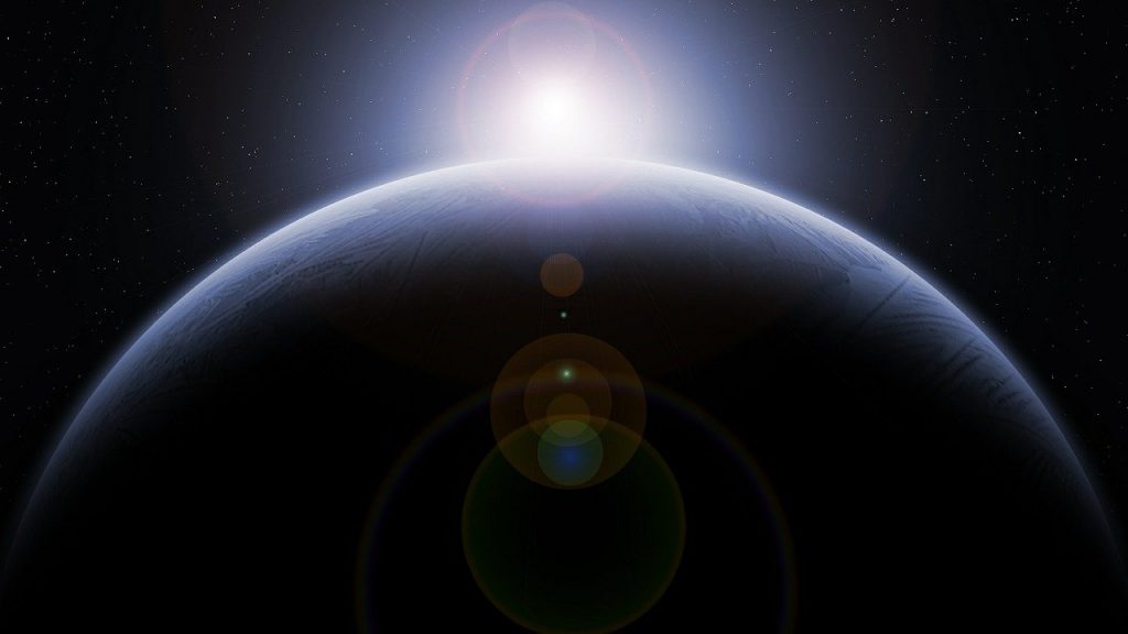 planet, moon, orbit